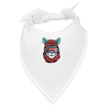 Lama Wintersport - Bandana - Weiß - Vorne