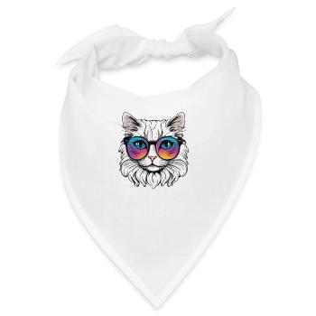 Katze - Bandana - Weiß - Vorne
