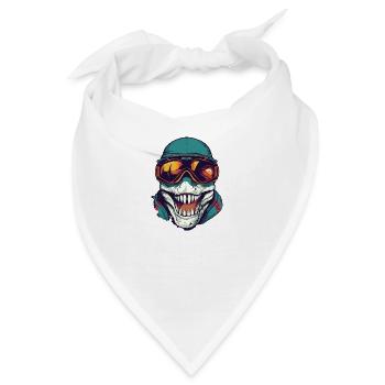 Tyrannosaurus Rex Wintersport - Bandana - Weiß - Vorne