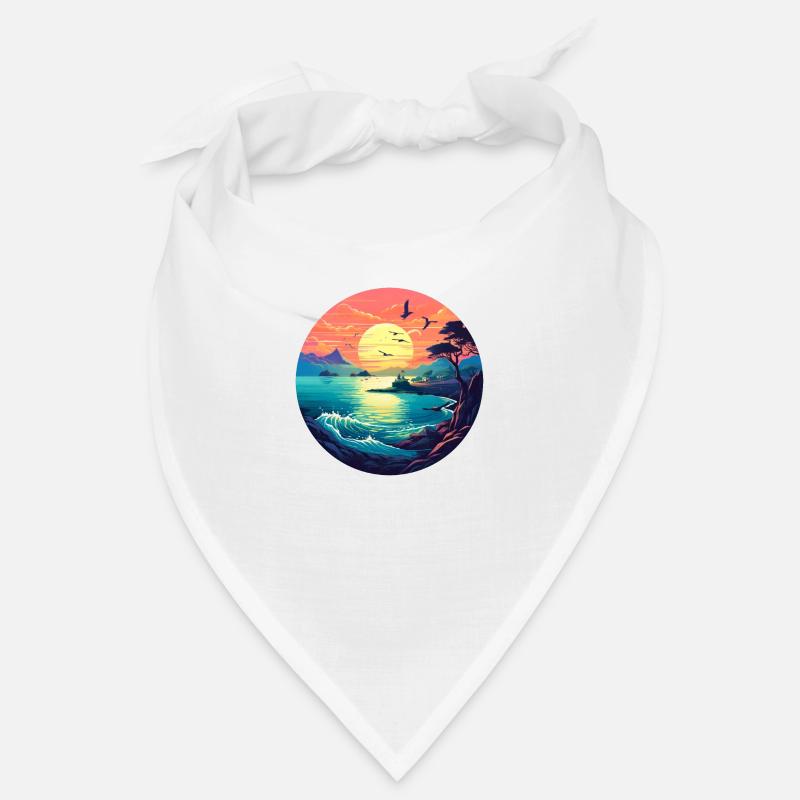 Plage au coucher du soleil Bandana