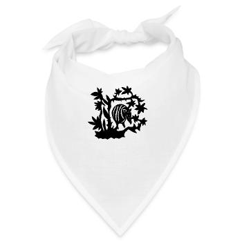 Scherenschnitt-Gürteltier - Bandana - Weiß - Vorne