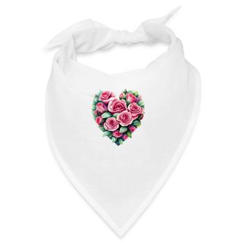 Valentinstag Hochzeit Liebe Muttertag Verlobung - Bandana - Weiß - Vorne