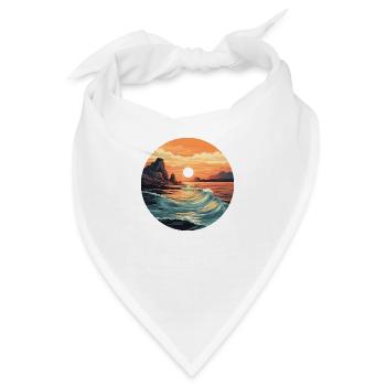 Sonnenuntergang am Morgen - Bandana - Weiß - Vorne