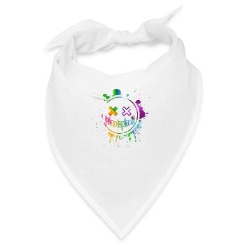 Pixelsmiley - Bandana - Weiß - Vorne