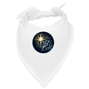 Sternenreichweite des Astronauten | Raum-Kunst-Design - Bandana - Weiß - Vorne