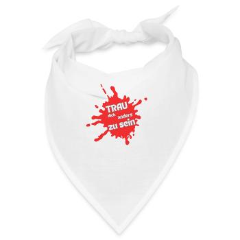 Farbige Courage: Andersartigkeit wagen - Bandana - Weiß - Vorne