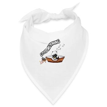Guten Morgen schlafende Katze, Kaffeewecker - Bandana - Weiß - Vorne