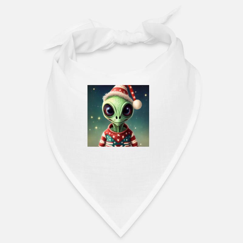 Alien trägt einen hässlichen Weihnachtspullover Bandana