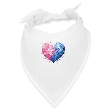 Harmonie-Herz Puzzle - Bandana - Weiß - Vorne