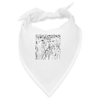 Transparenter animierter Wald - Bandana - Weiß - Vorne
