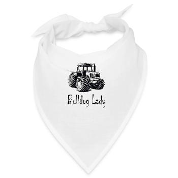Bulldog Lady - Bandana - Weiß - Vorne