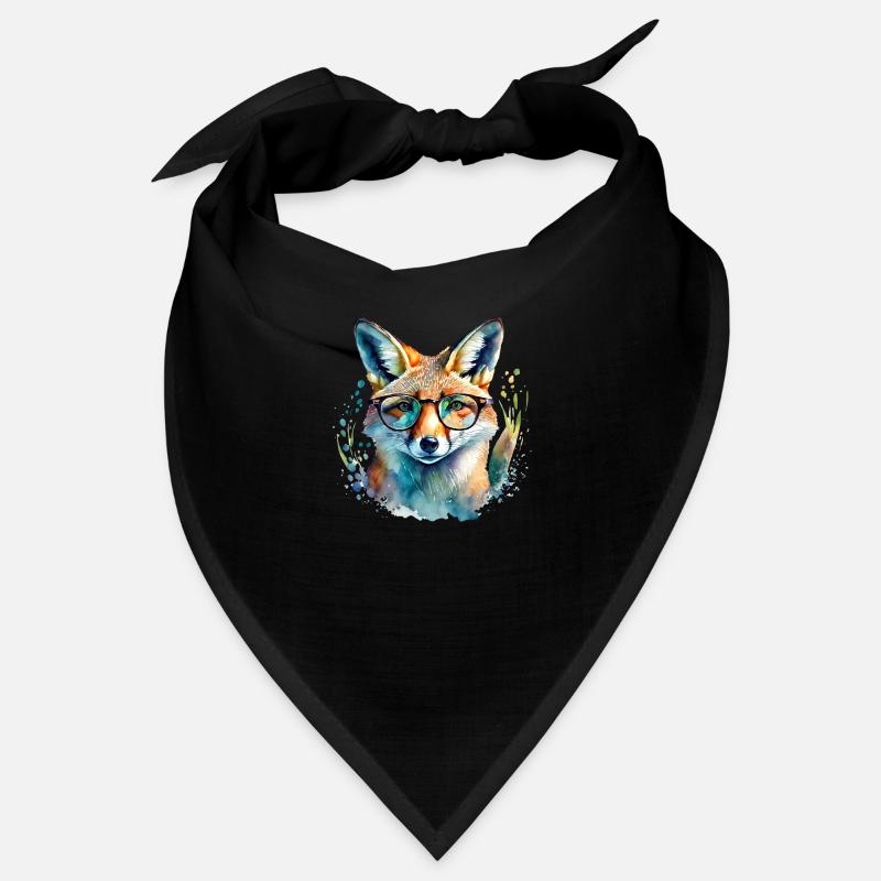 Fuchs mit Brille Bandana