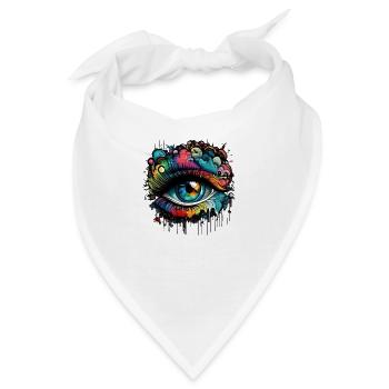 Street Art Auge - Bandana - Weiß - Vorne