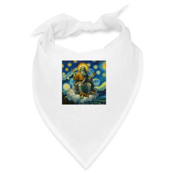 Gott in einem Van Gogh - Bandana - Weiß - Vorne
