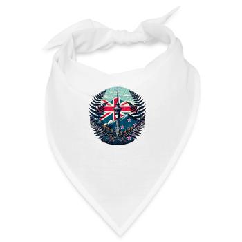 Neuseeland Aotearoa Kiwi 15 - Bandana - Weiß - Vorne