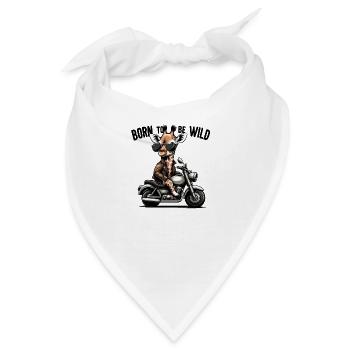 Geboren um wild zu sein. - Bandana - Weiß - Vorne