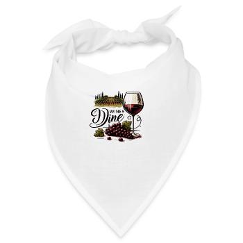 Wine and Dine - Bandana - Weiß - Vorne