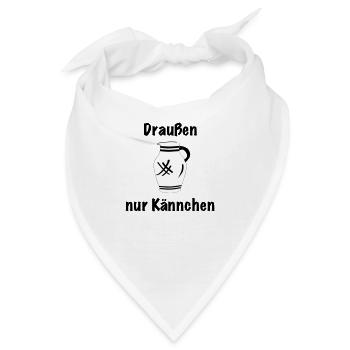 Draussen nur Kännchen #BembelDesigns #FFM - Bandana - Weiß - Vorne