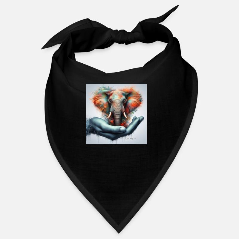 Les éléphants aiment, préservent et protègent. Bandana
