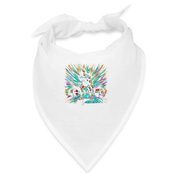 Ultimative Kraft: Gewichtheber Silhouette - Bandana - Weiß - Vorne