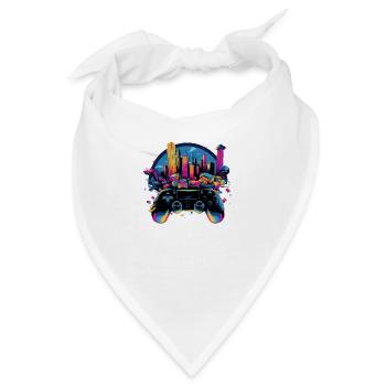 Gaming Universe: Controller & Cityscape Art - Bandana - Weiß - Vorne