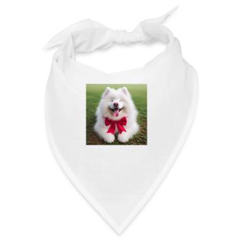 Samojede Welpe - Bandana - Weiß - Vorne