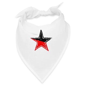 star red black drawn path - Bandana - Weiß - Vorne