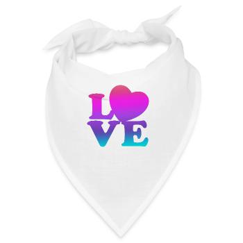 Liebe mich Valentinstag Alles Gute zum Valentinstag Valentinstag - Bandana - Weiß - Vorne