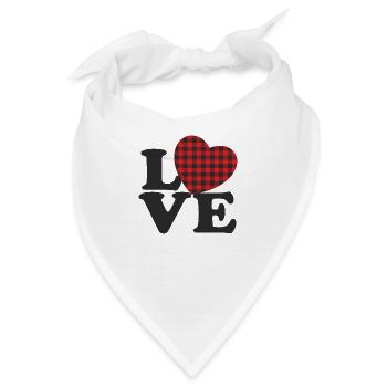Liebe mich Valentinstag Alles Gute zum Valentinstag Valentinstag - Bandana - Weiß - Vorne