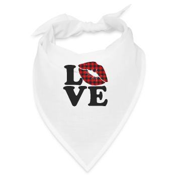 Liebe mich Valentinstag Alles Gute zum Valentinstag Valentinstag - Bandana - Weiß - Vorne