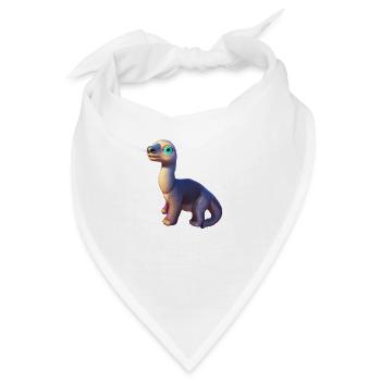 Dinosaurier - Bandana - Weiß - Vorne