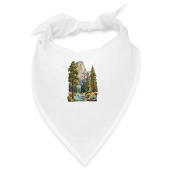 Wunder schöne Berglandschaft - Bandana - Weiß - Vorne