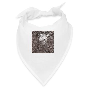 Leopard skin and head background - Bandana - Weiß - Vorne