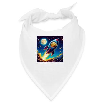 Bitcoin Moon rocket 1 - Bandana - Weiß - Vorne