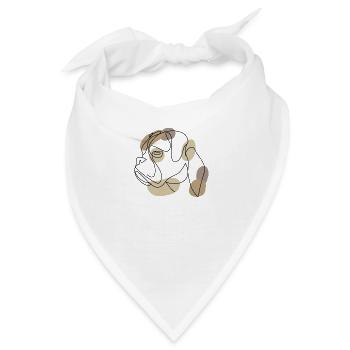 BOXER LOVE Kopf - Bandana - Weiß - Vorne