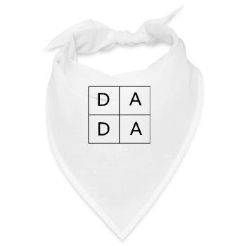 D A D A Dad Father Cute Square Box Letter Print - Bandana - Weiß - Vorne