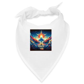 Glaube an die Kraft in Dir - Bandana - Weiß - Vorne