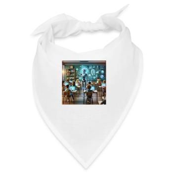 KI in der Bildung - Bandana - Weiß - Vorne