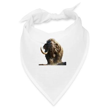 Das Mammut ein Gigant der Eiszeit - Bandana - Weiß - Vorne