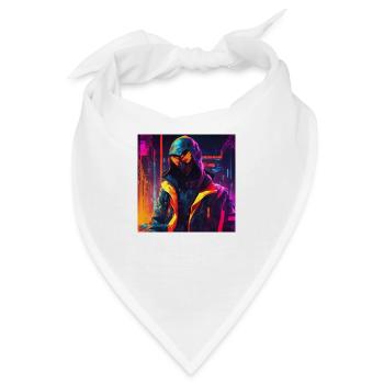 Futuristischer Mann - Bandana - Weiß - Vorne