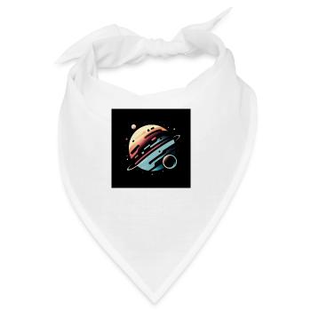 Kosmische Eleganz - Bandana - Weiß - Vorne