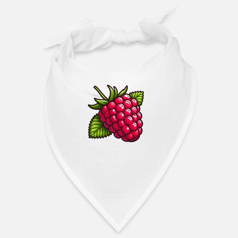 Large Leafy Raspberry Bandana