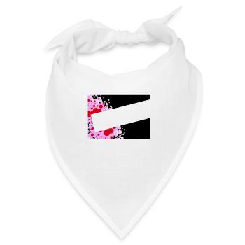 Rosa abstrakter Hintergrund - Bandana - Weiß - Vorne