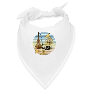 Musikinstrumente - Bandana - Weiß - Vorne