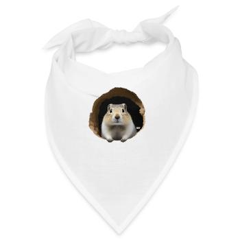Süßes schläfriges Erdhörnchen - Bandana - Weiß - Vorne