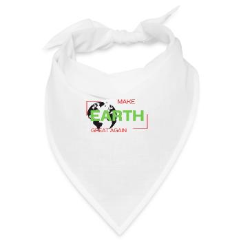 Make Earth Great Again - Bandana - Weiß - Vorne