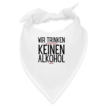Alkoholfrei? Schau zweimal hin! - Bandana - Weiß - Vorne
