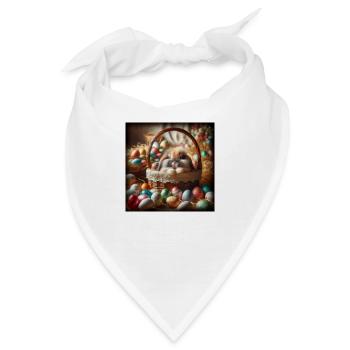 ein süßer hase in einem Korb - Bandana - Weiß - Vorne