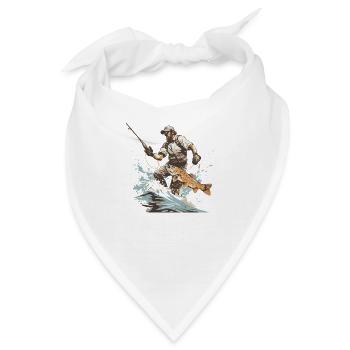 Angeln Fishing Ausflug Fische See Angelrute fisher - Bandana - Weiß - Vorne