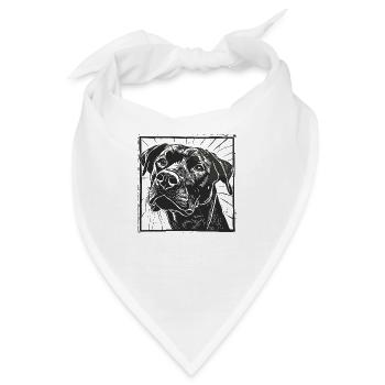 Hund Haustier Bellen Bello Welpe Dog Hundeschnauze - Bandana - Weiß - Vorne